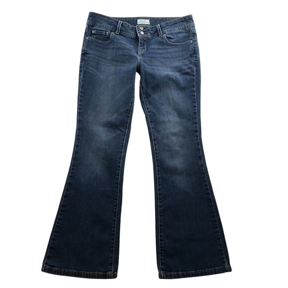 Aeropostale Womens Hailey Flare Jeans Size 9/10 Short Blue Dark Denim Y2K Casual - Picture 1 of 16